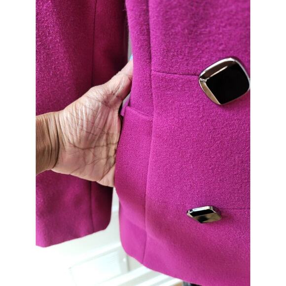 Style & Co. Women's Purple Polyester Double Breasted Buttons Front Fitted Coat M - Picture 4 of 12